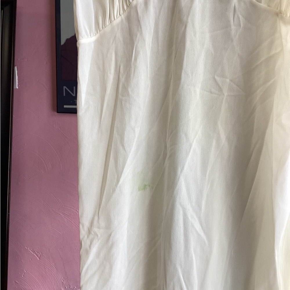 Vintage Elegant White Lace Slip Dress - Picture 5 of 5